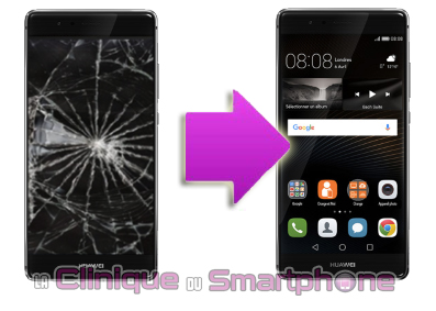 Remplacement bloc écran Huawei P9 Plus rapide été pas cher à Lyon 6ème