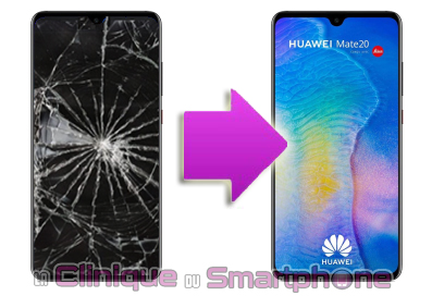 Changement Ecran cassé Huawei Mate 20 sur Lyon