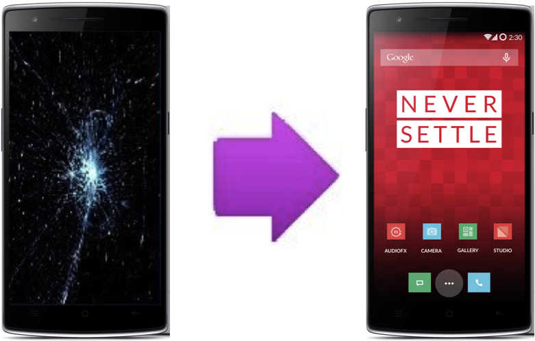 Remplacement bloc écran ONEPLUS X sur Lyon