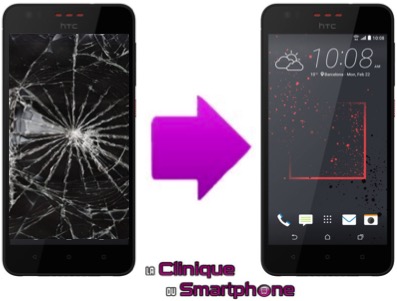 Réparation Ecran cassé HTC Desire 825