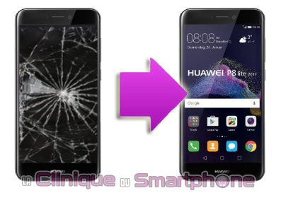 Réparation écran cassé  HUAWEI P8 Lite 2017 rapide et pas cher à Lyon Centre