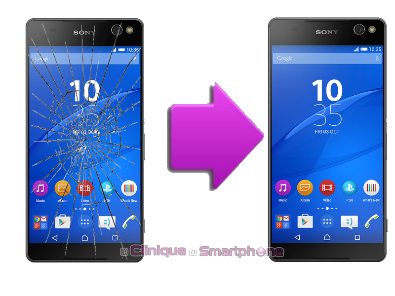 Remplacement bloc écran Sony Xperia C5 Ultra
