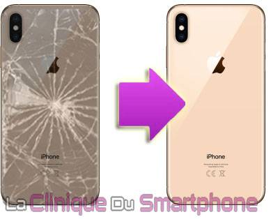 Remplacement vitre arrière pour Iphone XS MAX à Lyon et Rhône-Alpes
