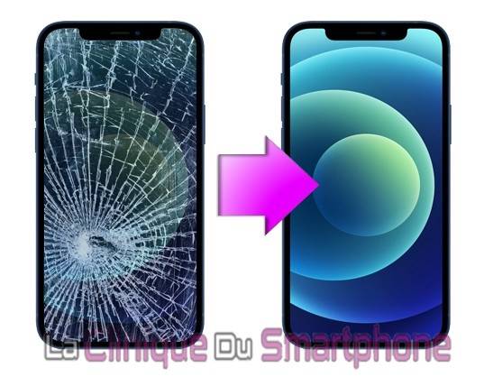 Remplacement de bloc écran d'iPhone 12 MINI près de Villeurbanne à Lyon 6
