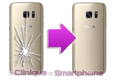 Changement vitre arrière Samsung Galaxy S7 (SM-G930) à Lyon