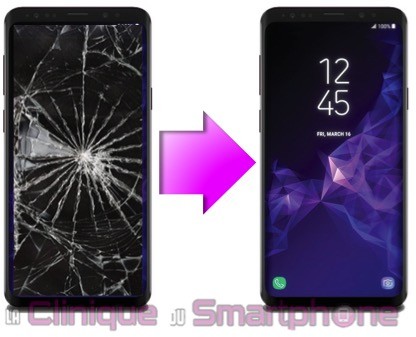Changement bloc écran Samsung Galaxy S9 Plus à Lyon